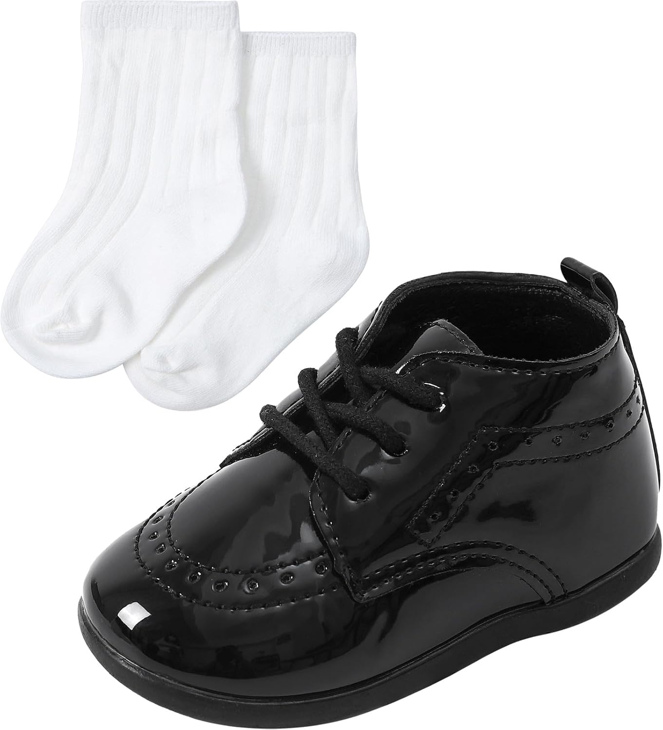 

Детские туфли AGJ для мальчиков, оксфордские лоферы, туфли из искусственной кожи, черный