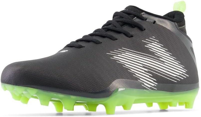 Кроссовки New Balance Rush V4 Mid для лакросса для мужчин, Black/Black/Hi-Lite