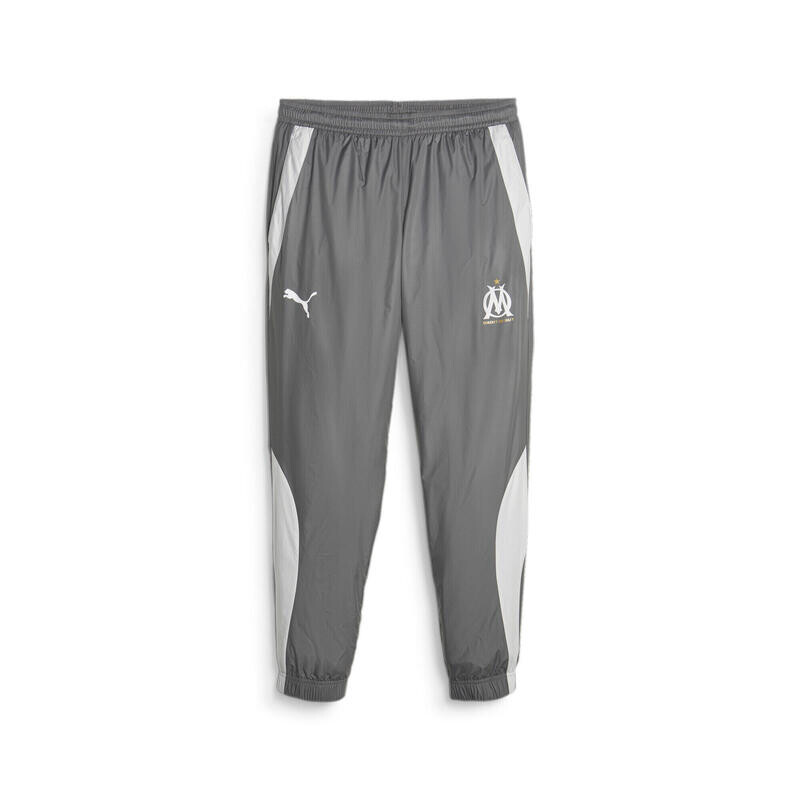 

Olympique de Marseille Предматчевые футбольные брюки мужские PUMA Cool Dark Grey White