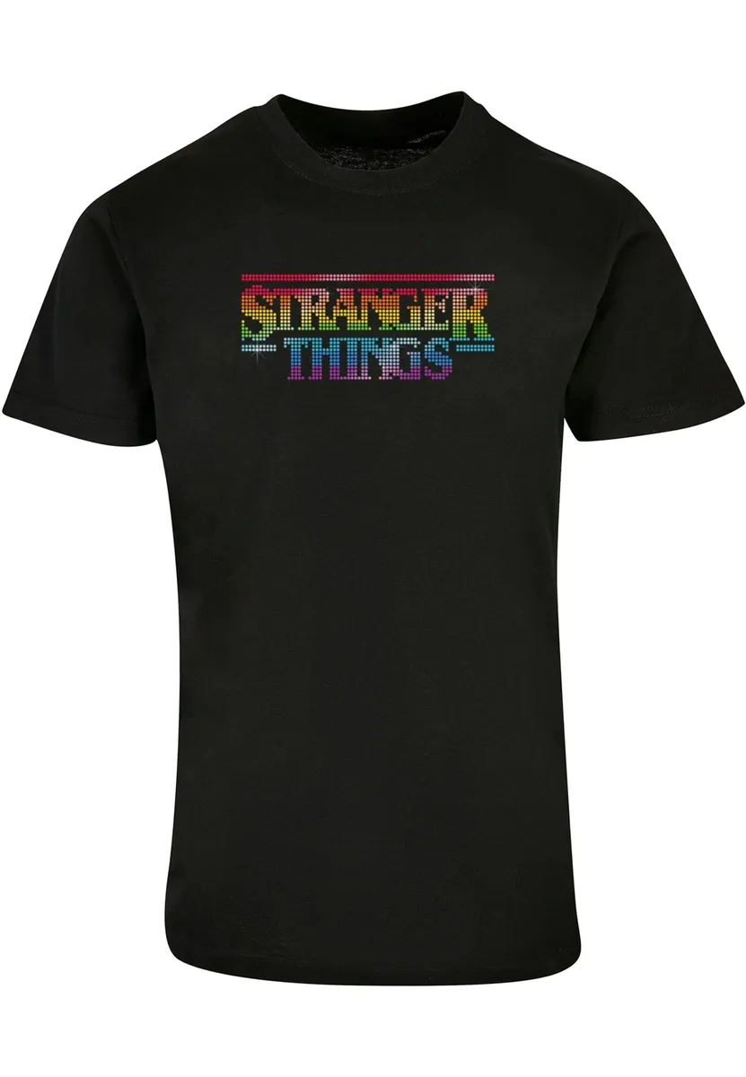 

Футболка ABSOLUTE CULT "Мужская футболка ABSOLUTE CULT Stranger Things — футболка с логотипом в виде радужной точки", черный