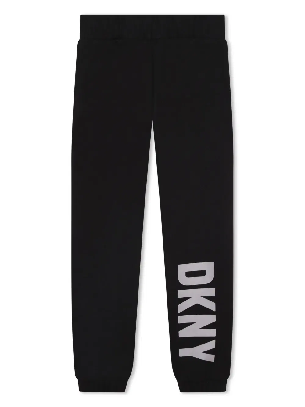 Хлопковые спортивные брюки с графическим принтом Dkny Kids, черный — фото 2