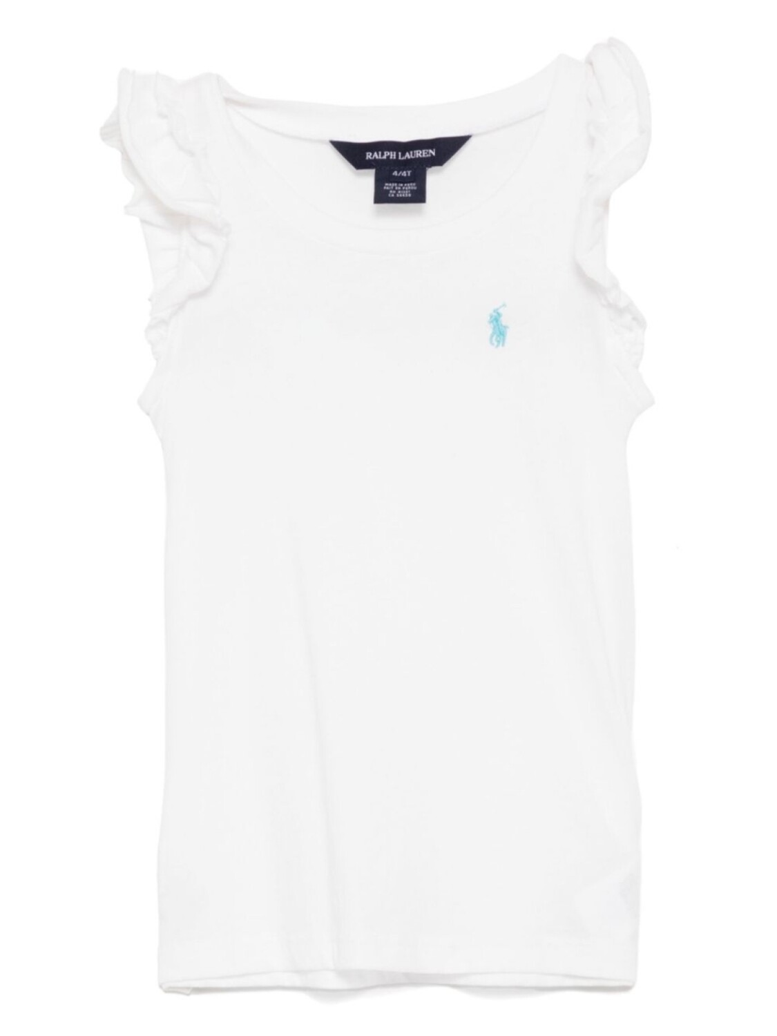

POLO RALPH LAUREN KIDS футболка с расклешенными рукавами, белый