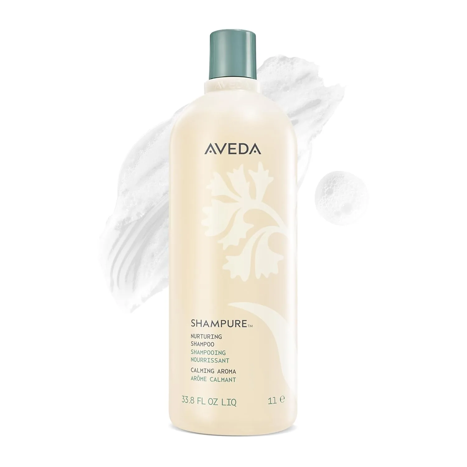 Шампунь Aveda Shampure Nurturing для тонких и средних волос | Мягко очищает и питает волосы | С маслом абиссинской травы | Успокаивающий аромат лаванды и иланг-иланга | 96% натуральных ингредиентов*