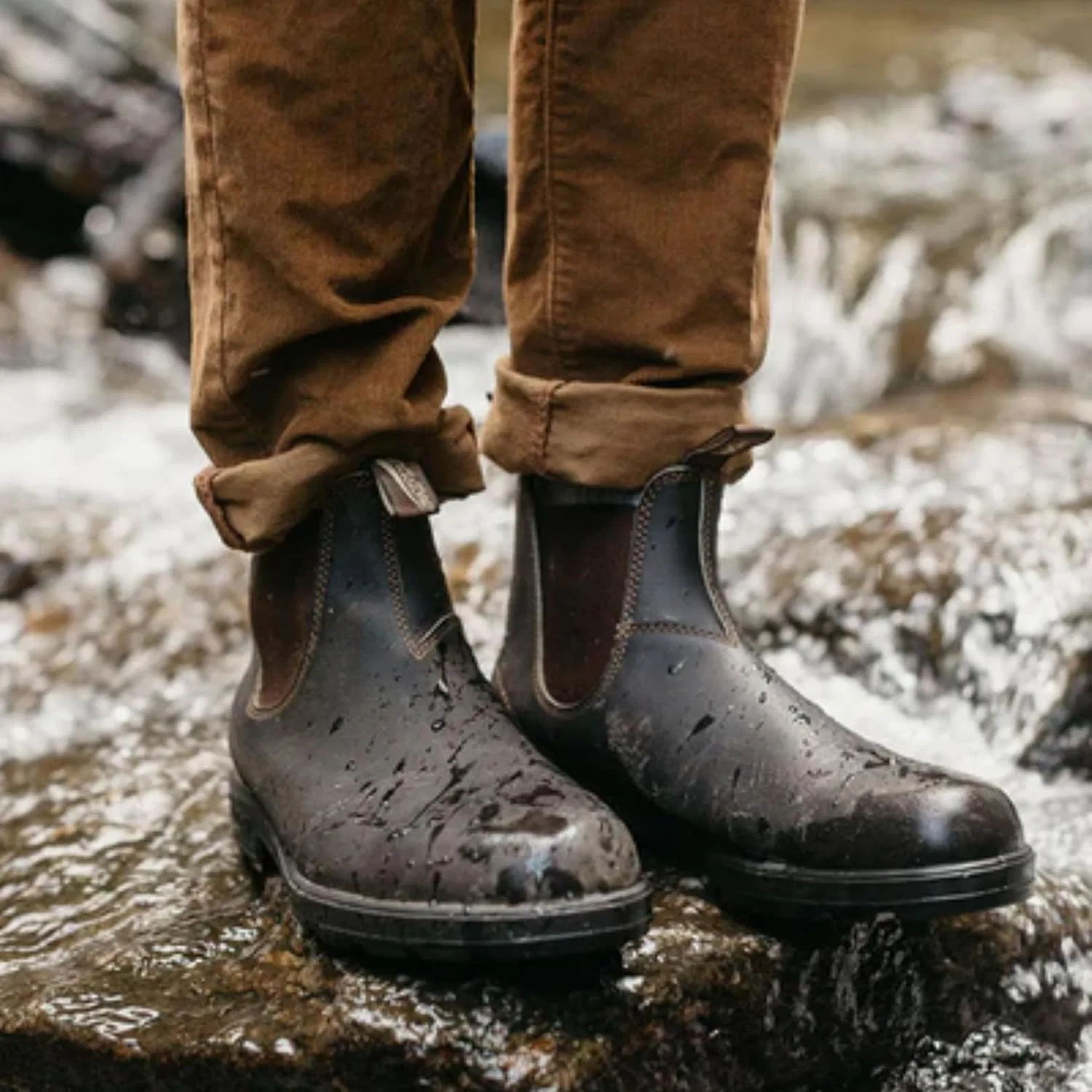 Ботинки челси Blundstone Stout Brown — фото 2