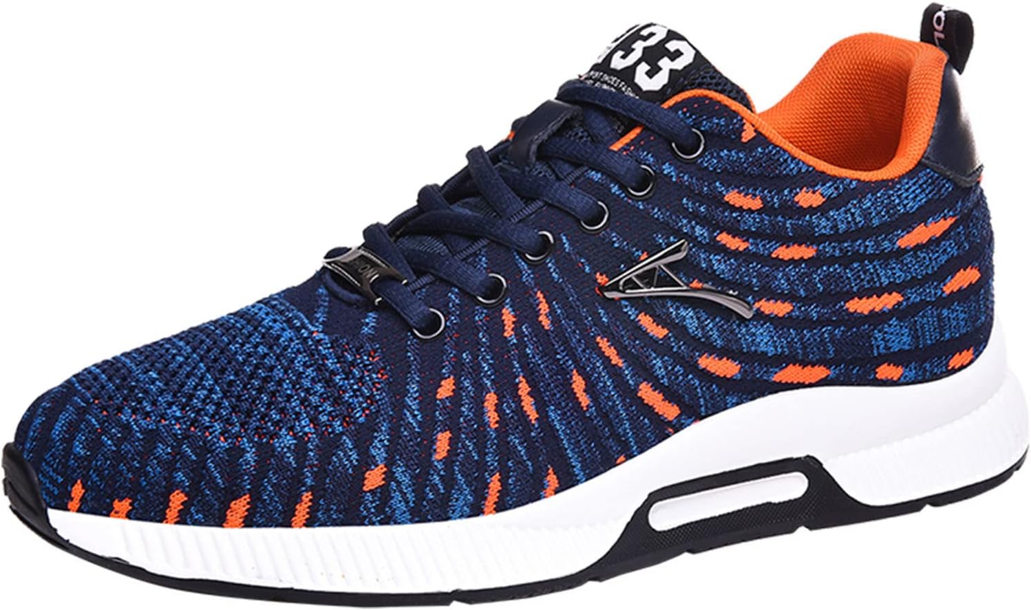 

Мужские кроссовки-лифты, повседневные вязаные сетчатые спортивные кроссовки для ходьбы, невидимые обувь с увеличением роста, модные кроссовки Meidiastra, синий/оранжевый