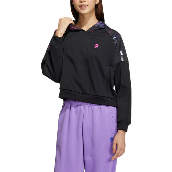 Толстовка с капюшоном neo basketball hoodies Adidas, черный — фото 2