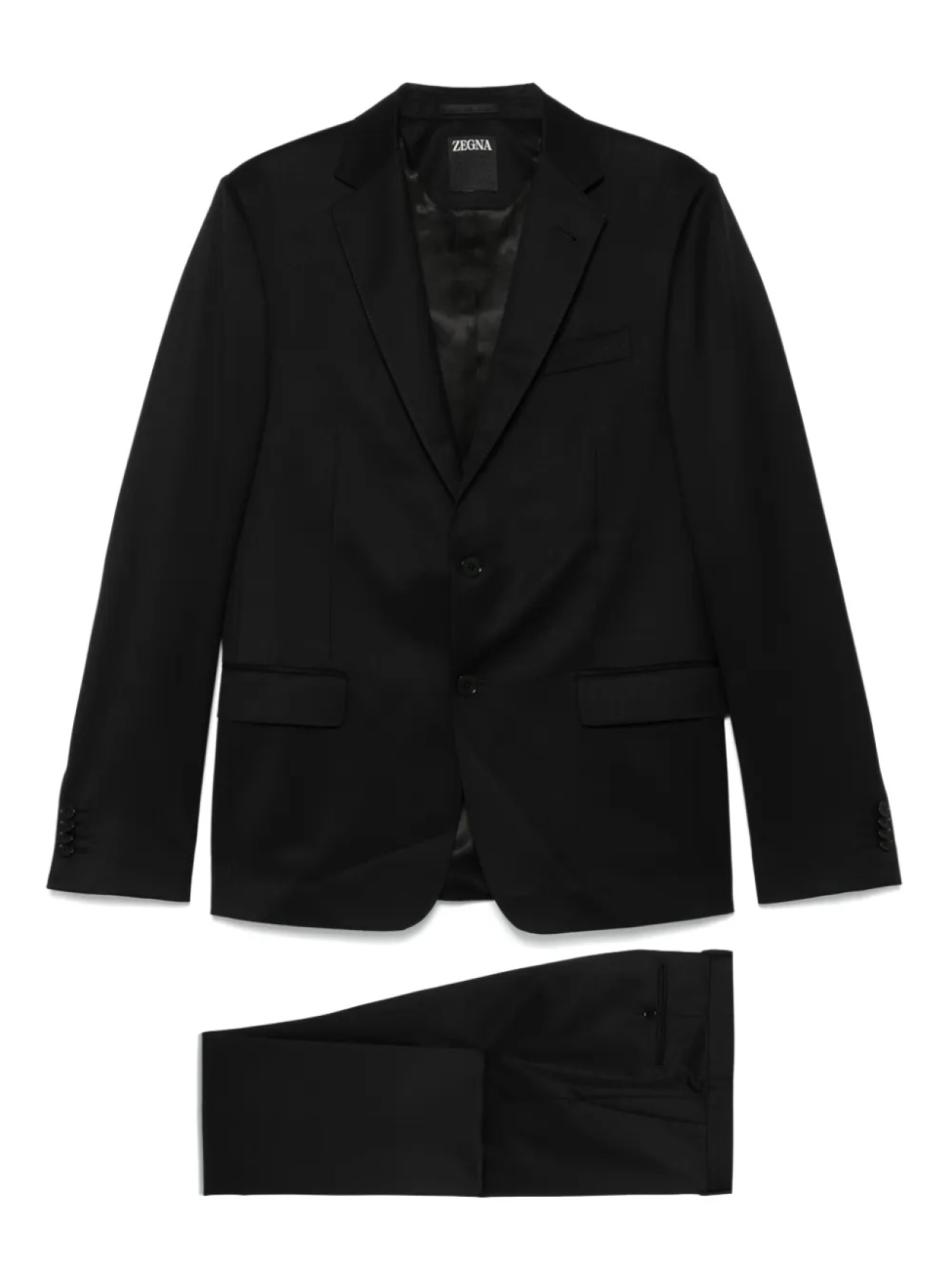 

Zegna костюм с однобортным пиджаком, черный