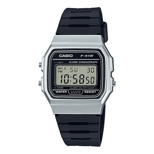 

Часы CASIO Waterproof Unisex Mens Black/Silver Digital, черный