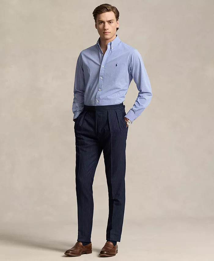 Мужская классическая рубашка из стретч-поплина Polo Ralph Lauren, синий — фото 2