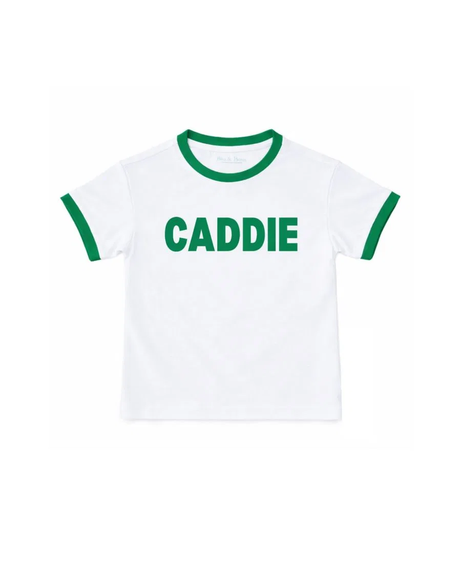 Детская футболка Caddie для мальчиков Bits & Bows, белый/зеленый
