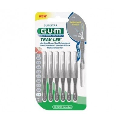 

Санстар ГУМ, Трав-Лер, Межзубная щетка 2,0мм, Sunstar Gum