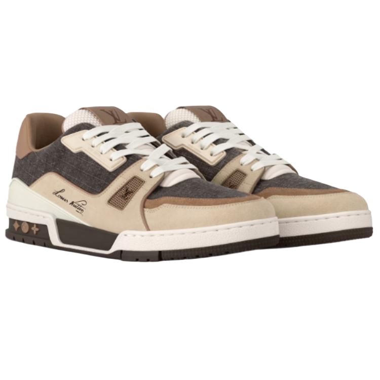 LOUIS VUITTON Кроссовки Low Top Skateboard для мужчин коричневые — фото 3