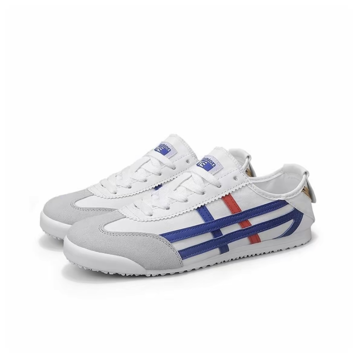 

SHUMO Низкие повседневные кроссовки унисекс бело-голубые, цвет White Blue