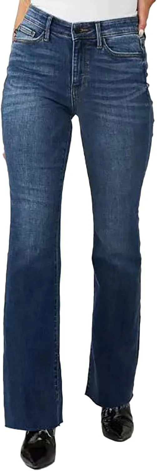 

Женские классические джинсы Stretchy High Waisted с карманами Flare Boot Cut JOFOW