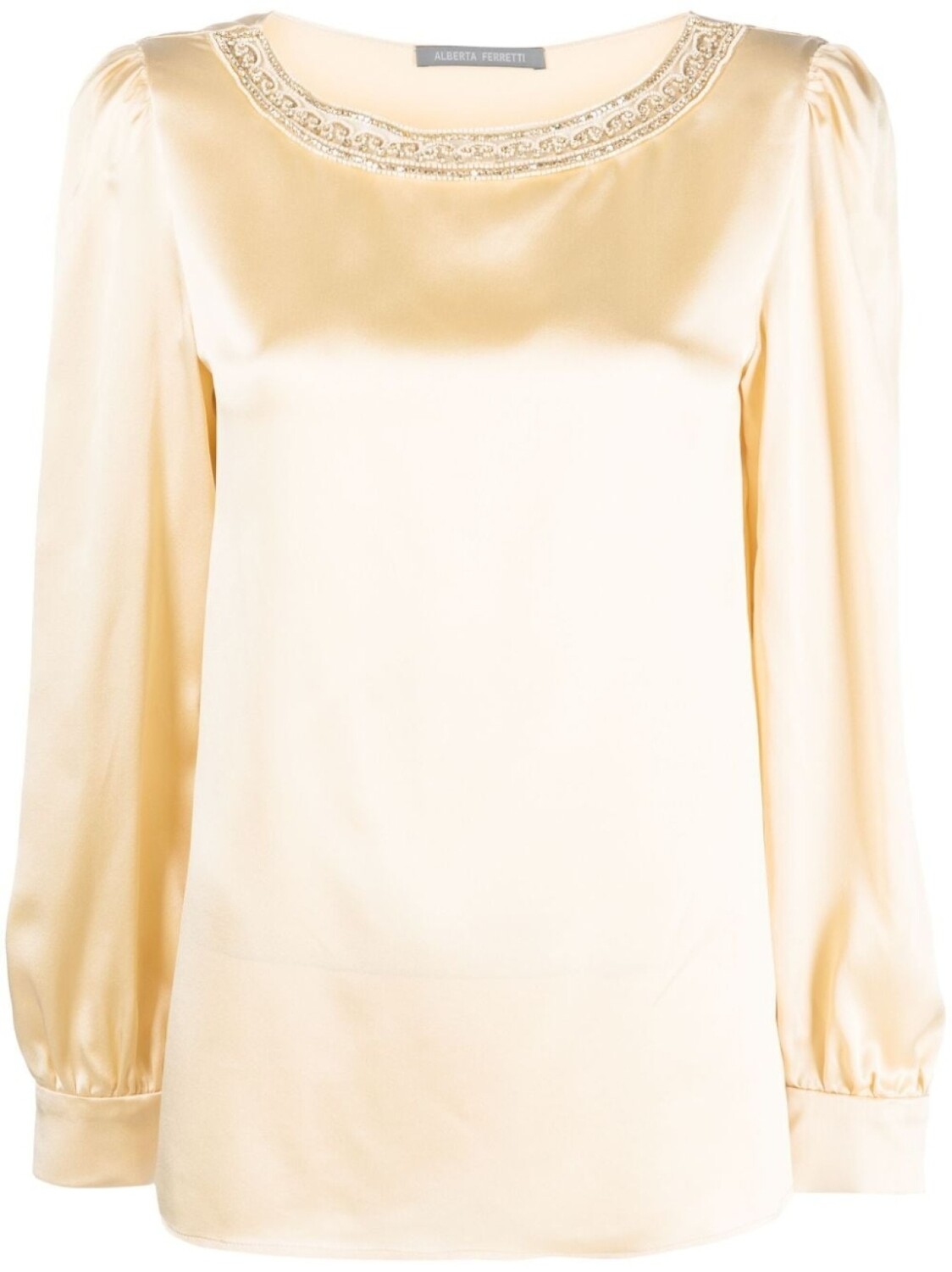 

Alberta Ferretti шелковая блузка с длинными рукавами, нейтральный цвет