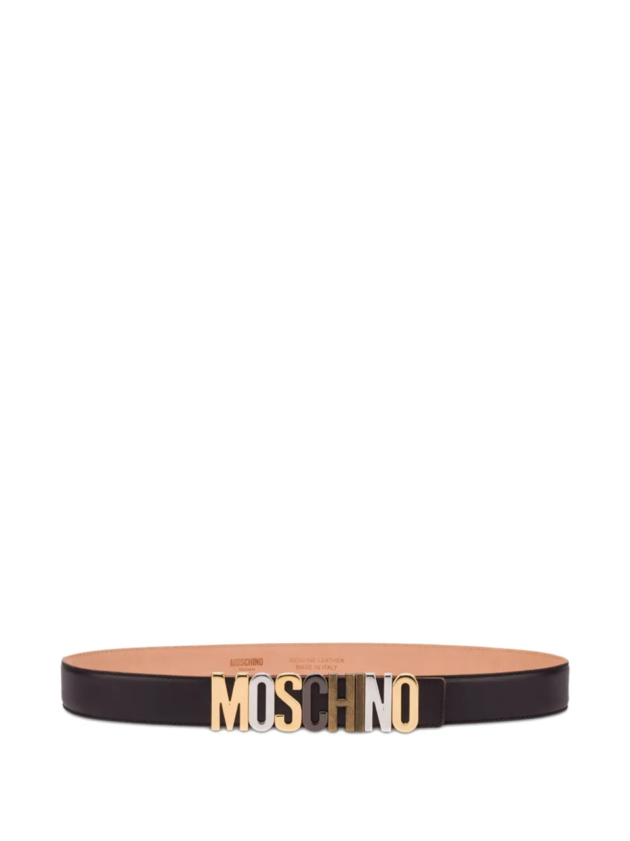 

Moschino ремень с логотипом, коричневый