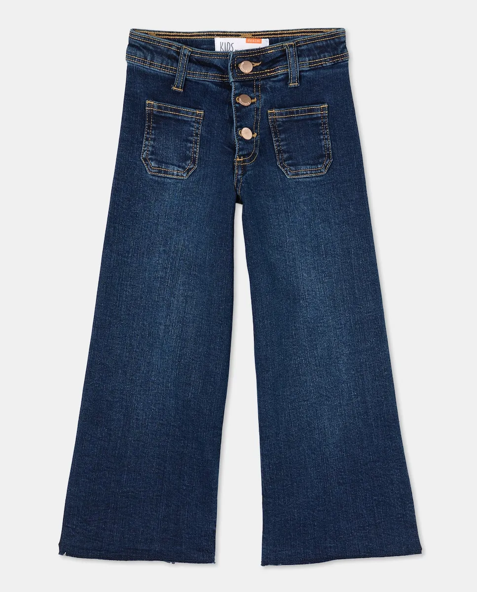 

Джинсовые синие однотонные брюки для девочки Kids El Corte Inglés