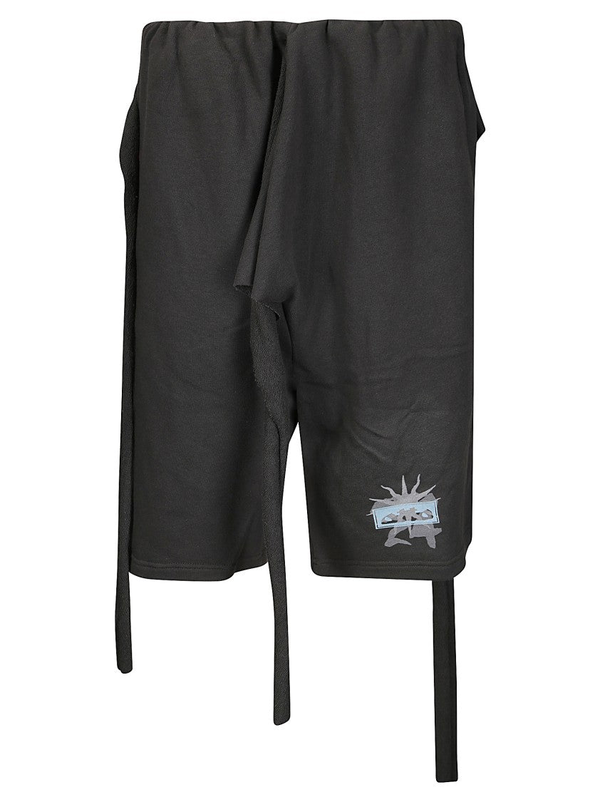 

Шорты с запахом и боковым узлом Ottolinger, черный