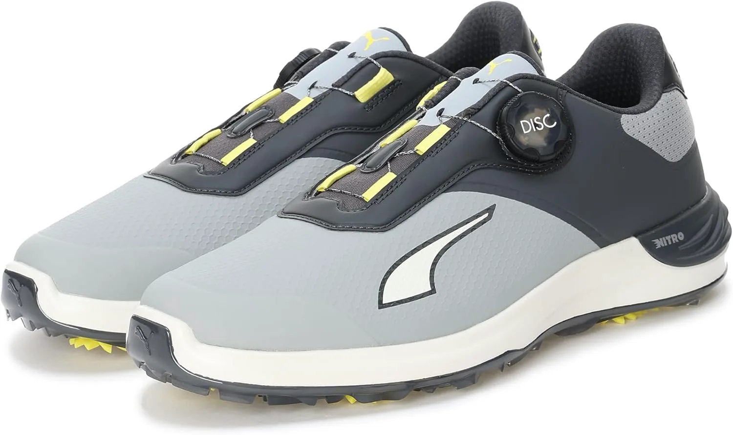 Мужские гольф-туфли Puma без шипов, серый/белый