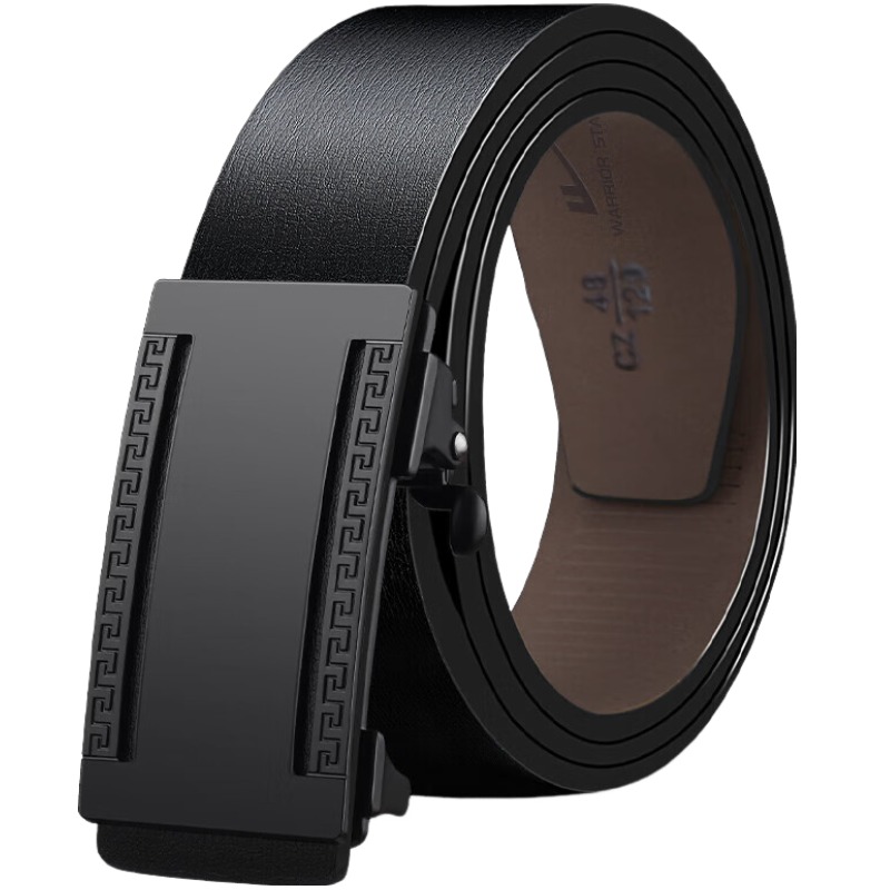 

WARRIOR Кожаный ремень мужской 3.3 см, Minimalist Style Black