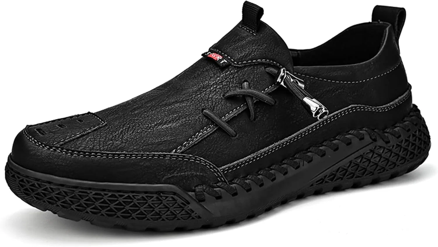 Туфли мужские кожаные, лоферы, Black Abborora