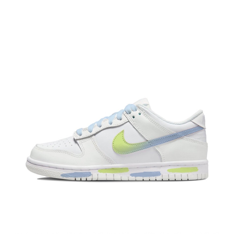 

Кроссовки Nike Dunk Skateboarding Shoes Women's Low-top Eveblue/Techgreen/Iolite, зеленый