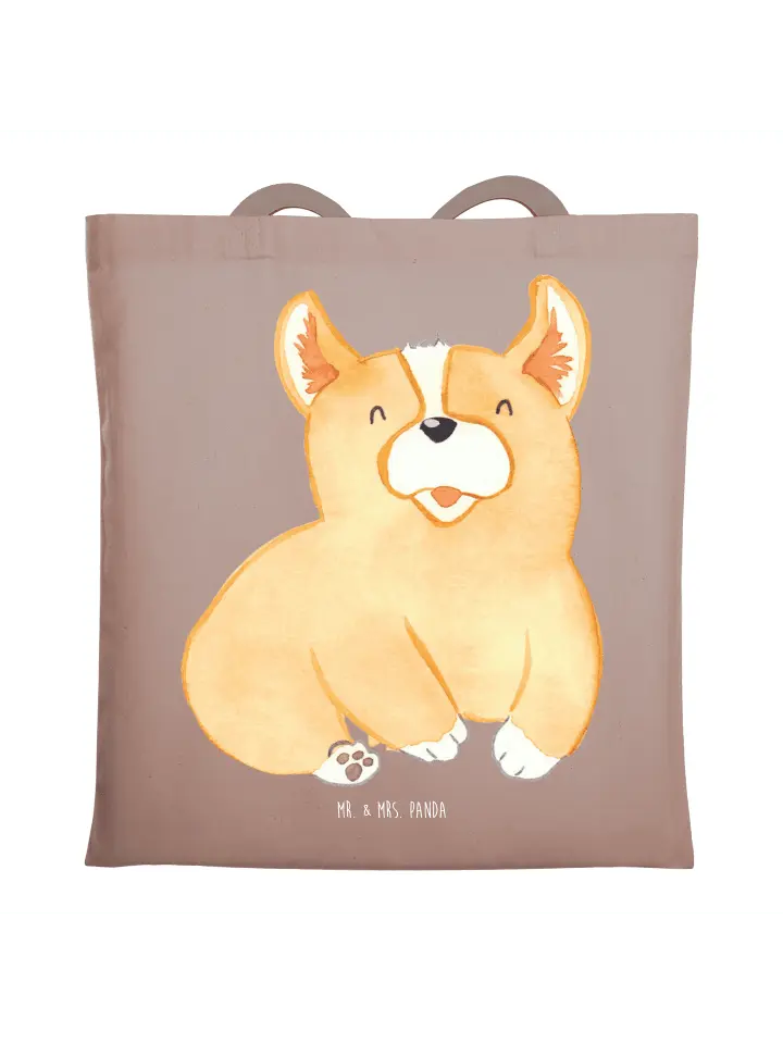 

Сумка для переноски Mr & Mrs Panda Corgie ohne Spruch, пастельно-коричневый