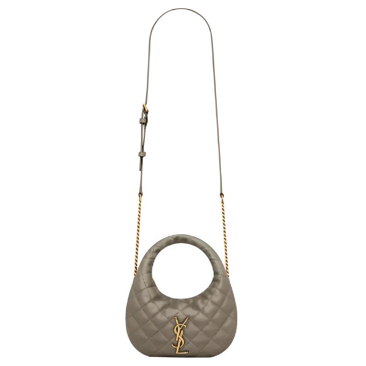 

SAINT LAURENT Icarino Мини-сумка через плечо из овчины для женщин Dark Moss Green