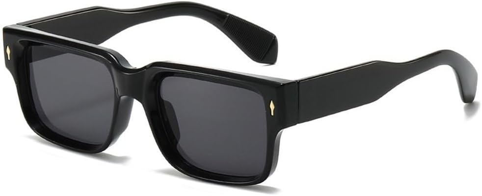 

Популярные модные квадратные солнцезащитные очки конфетных цветов для женщин, ретро-очки с заклепками, трендовые мужские солнцезащитные очки с градиентным покрытием, солнцезащитные очки UV400 SKFGNX, Black Grey