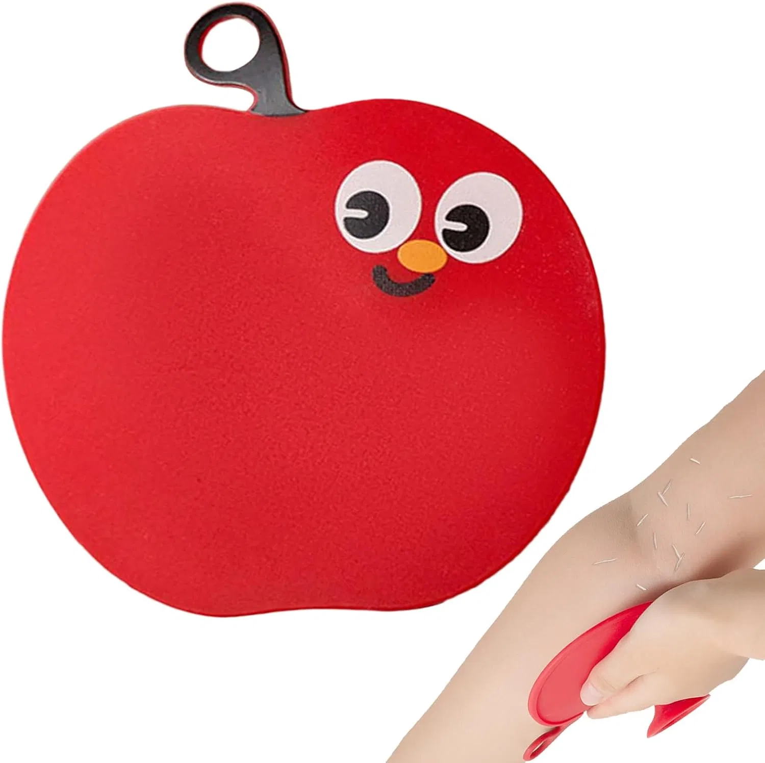 Силиконовая отшелушивающая щетка для тела с присоской Uoqpty, Red