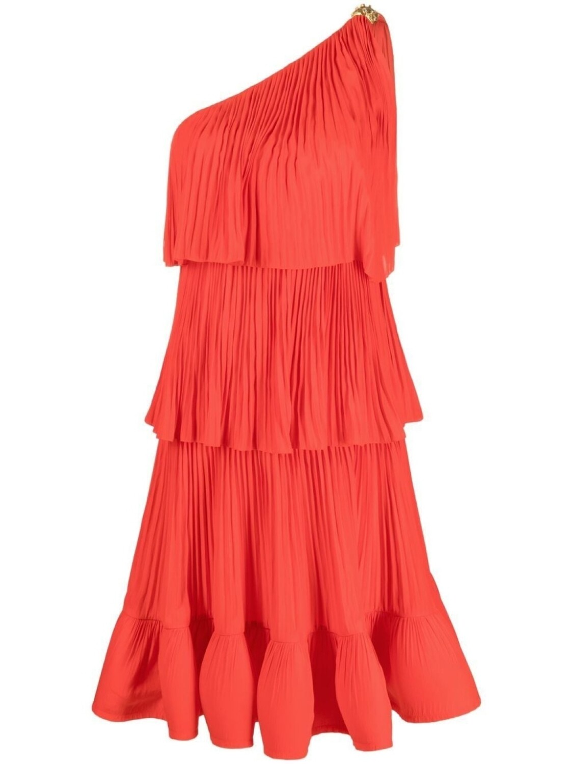 

Lanvin плиссированное платье на одно плечо, красный