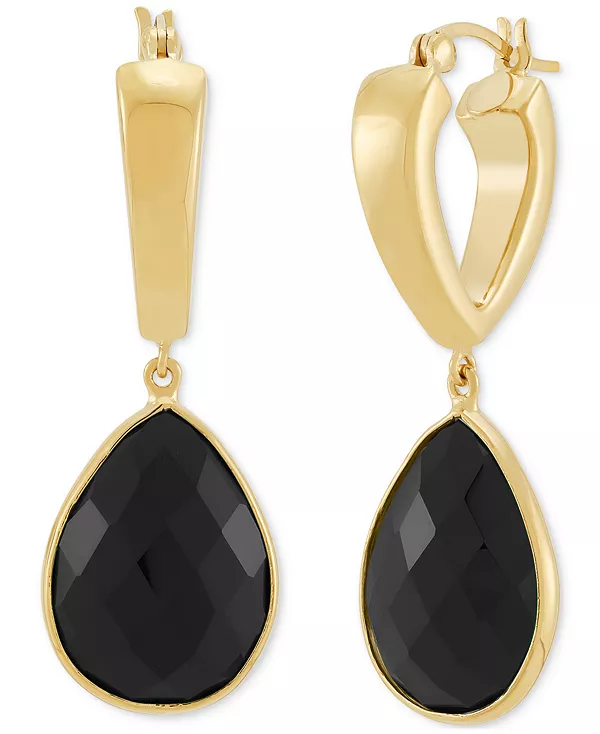 

Серьги-Кольца с розовыми сапфирами (22-3/4 карата) из стерлингового серебра с 24-каратным золотом (также доступны в вариантах с зеленым ониксом и ониксом) Macy'S, onyx