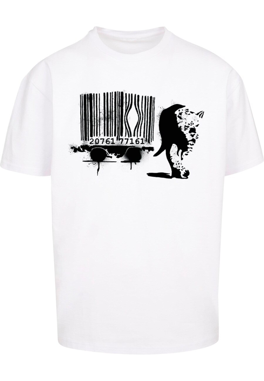 

Рубашка Merchcode Brandalised - Barcode Leopard, белый