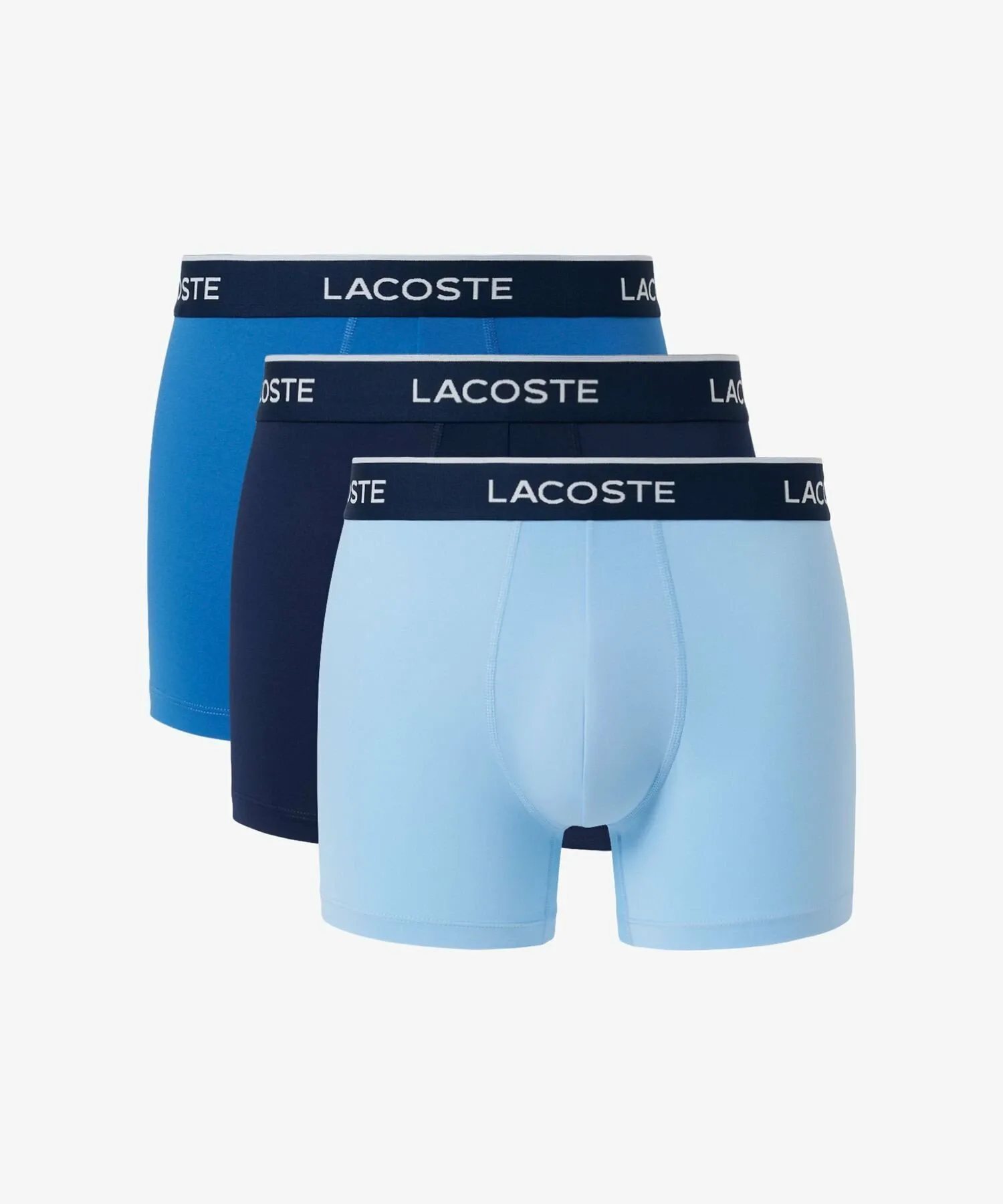 Трусы-шорты из микрофибры с логотипом 3P Brand LACOSTE, Light blue — фото 2