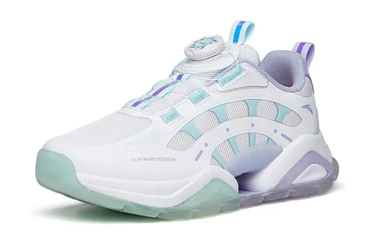 Кроссовки Anta kids Kids Lifestyle Shoes GS Low-top White/lilac — фото 2