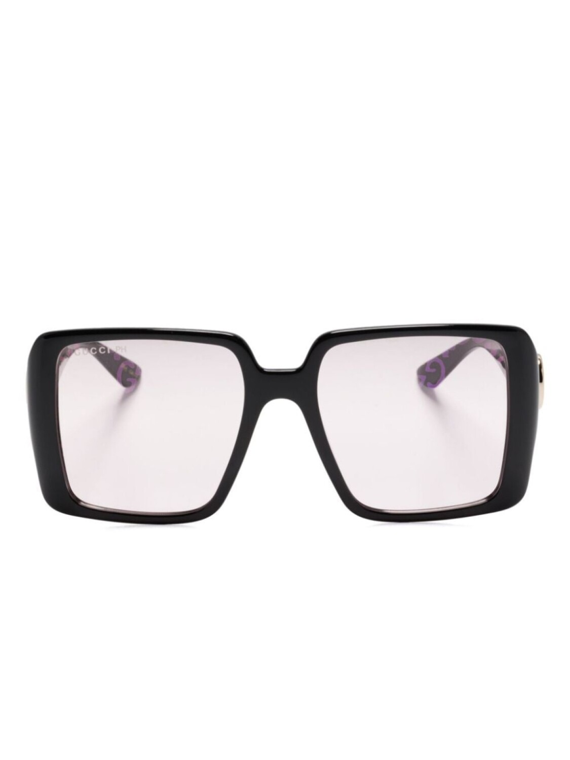 

Gucci Eyewear солнцезащитные очки в квадратной оправе, черный