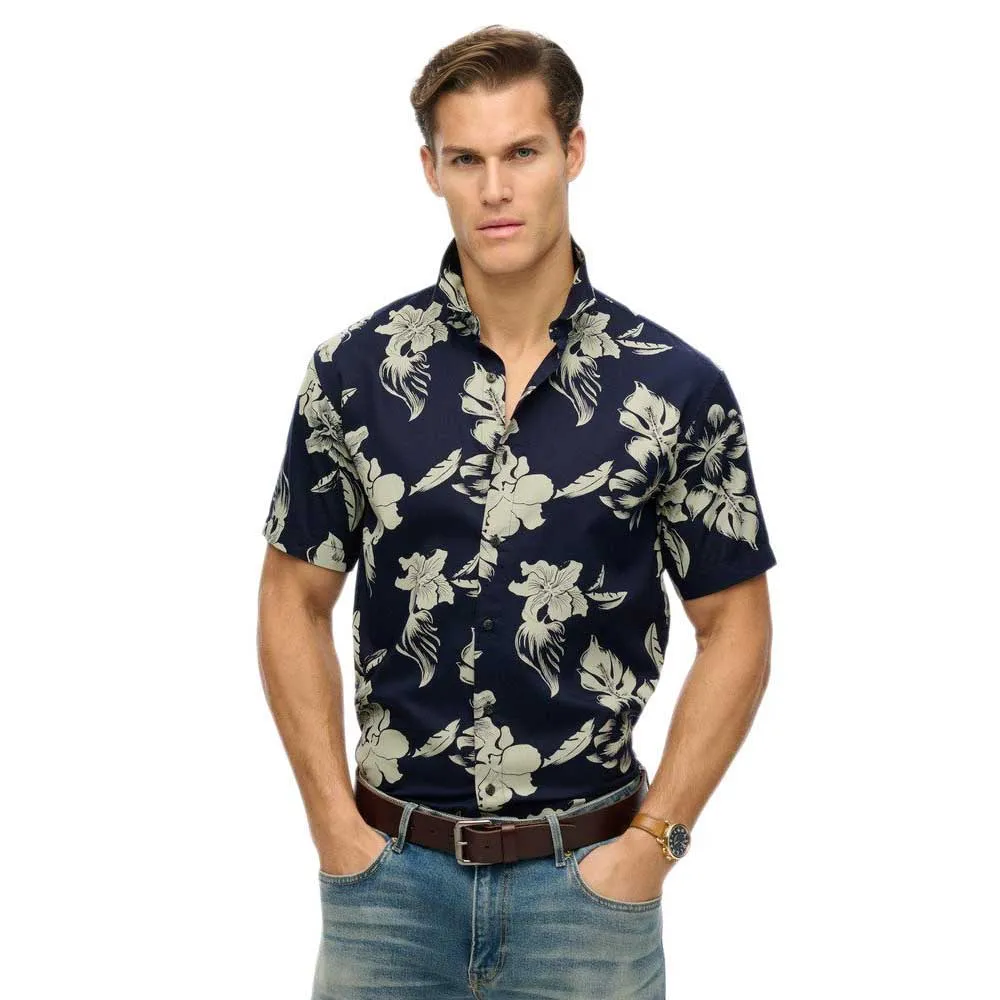 

Рубашка с коротким рукавом Superdry Hawaiian Print, синий