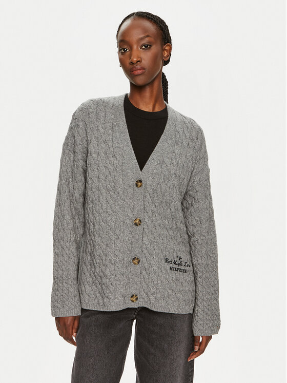 

Кардиган relaxed fit WW0WW42143 Tommy Hilfiger, серый