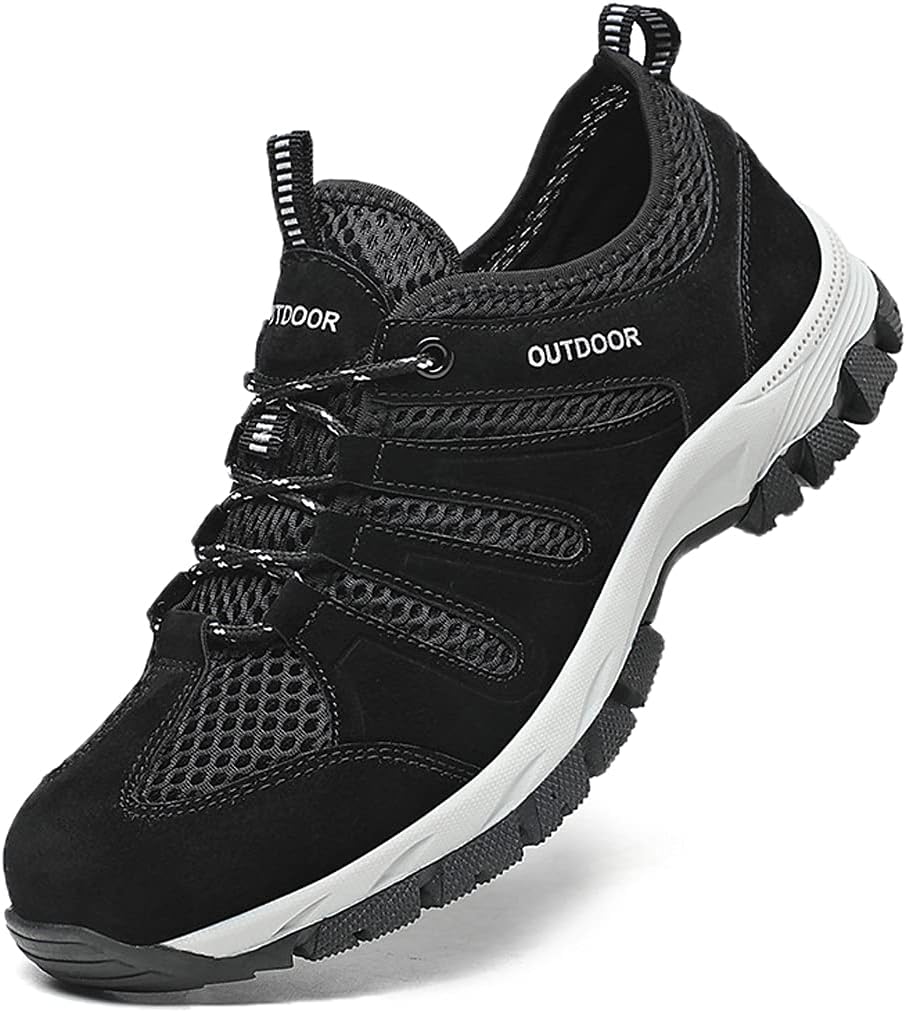 

Ботинки для ходьбы hongrenamz для мужчин и женщин, треккинговая обувь, легкие походные ботинки для зимы и лета, черный