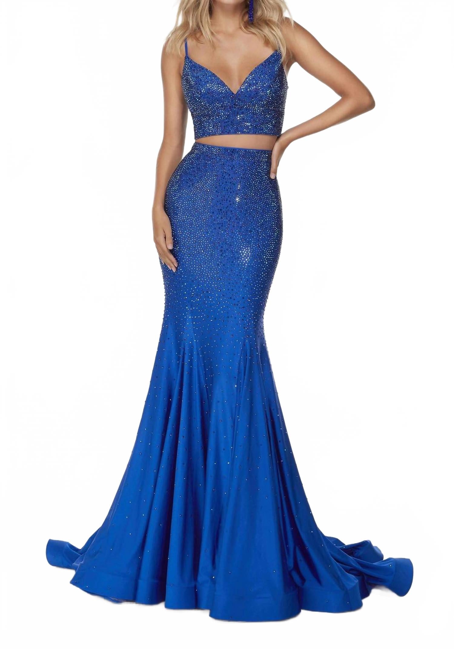 

Вечернее платье-двойка в ярко-синем цвете ALYCE PARIS