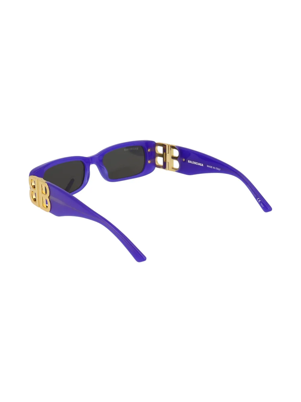 Солнцезащитные очки в прямоугольной оправе Balenciaga Eyewear, фиолетовый — фото 4