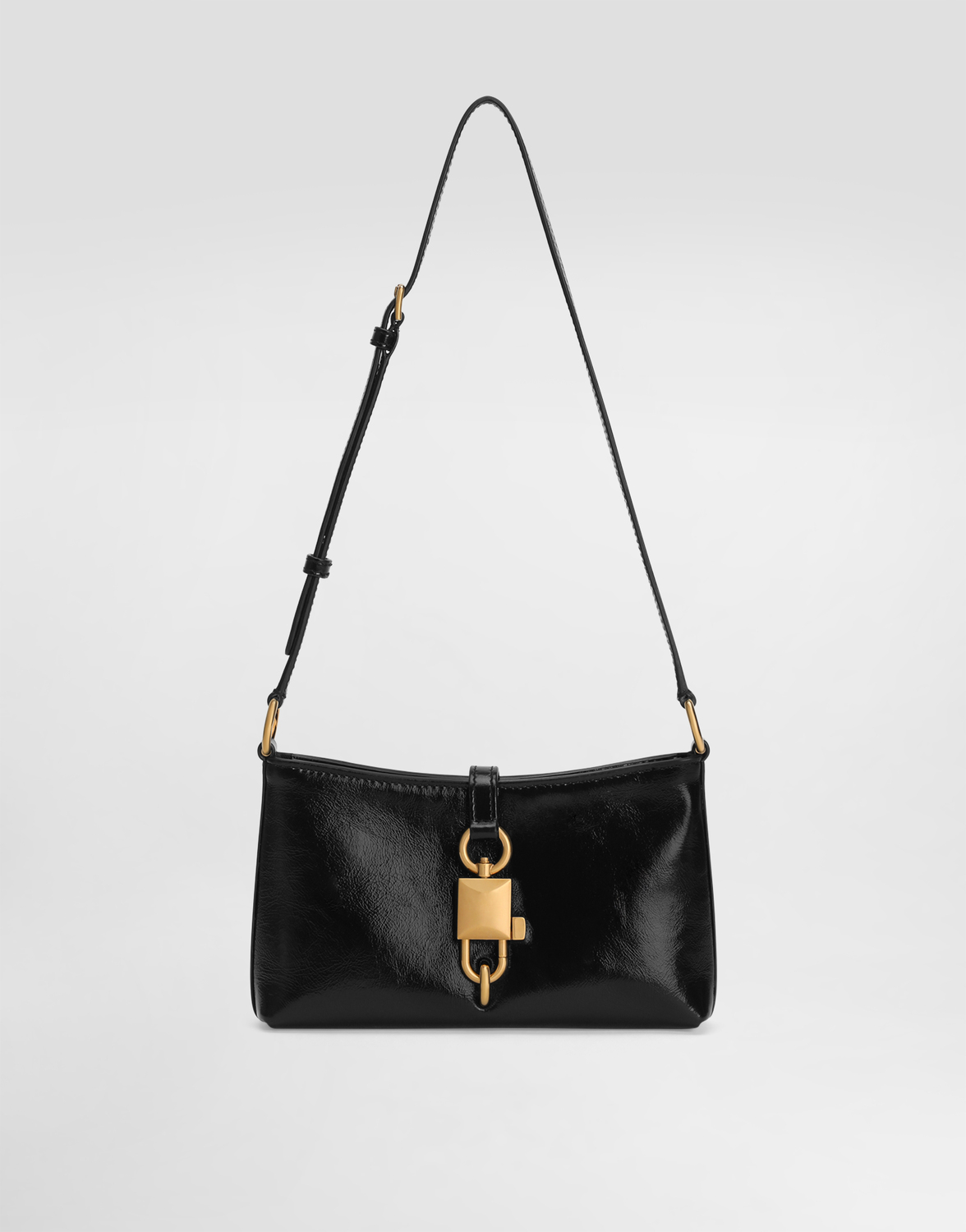 Сумка на плечо lock из телячьей кожи Dolce & Gabbana, черный — фото 3