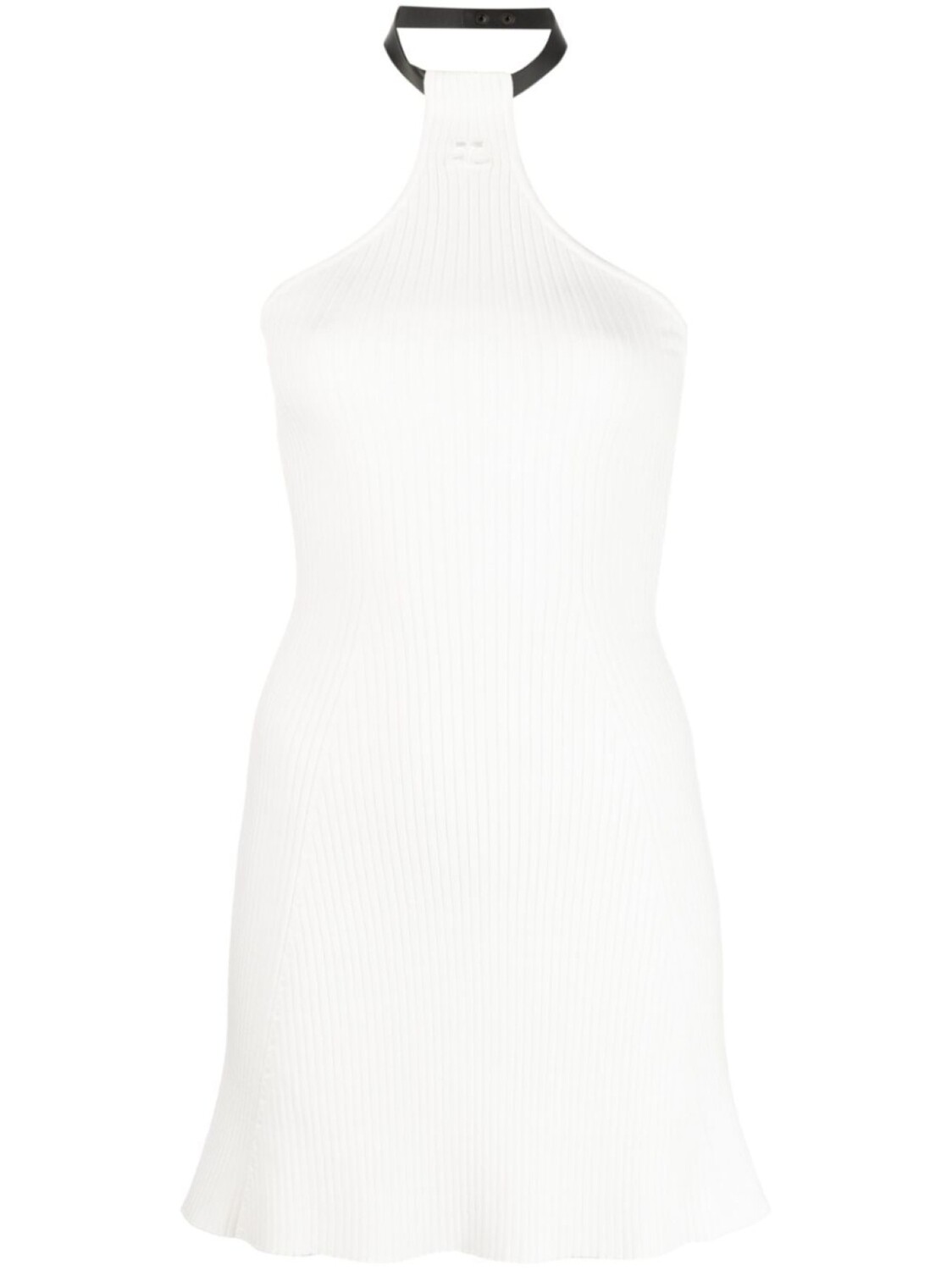

Courrèges платье мини в рубчик, белый