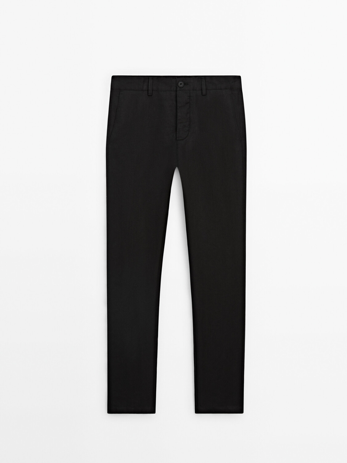 

100% льняные брюки Massimo Dutti, черный