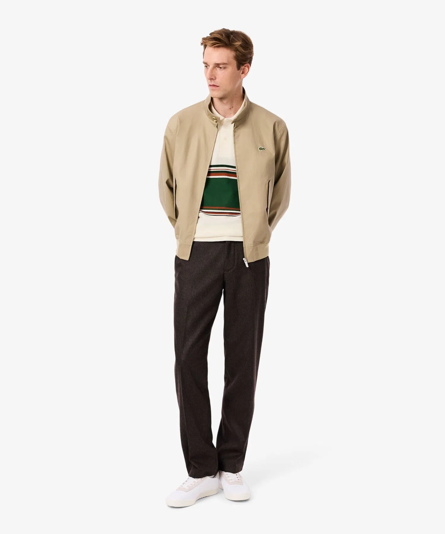 Рубашка поло Ben Sherman с панельной каймой, однотонная, белая — фото 4