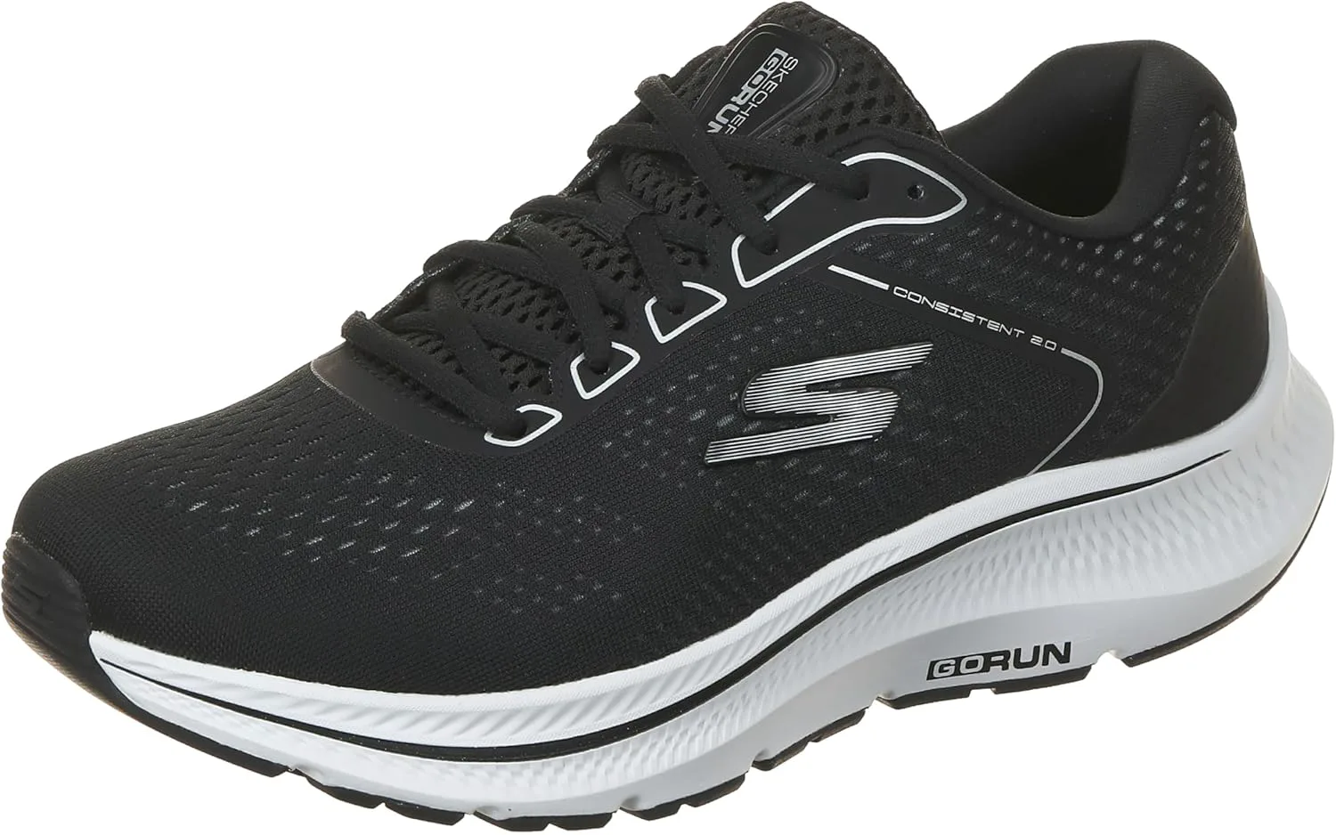 Мужские кроссовки Skechers Go Run Consistent 2.0 Mile Marker, черно-белый — фото 3