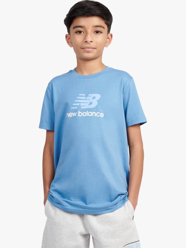 

Детская футболка из хлопка с логотипом New Balance, Blue Laguna