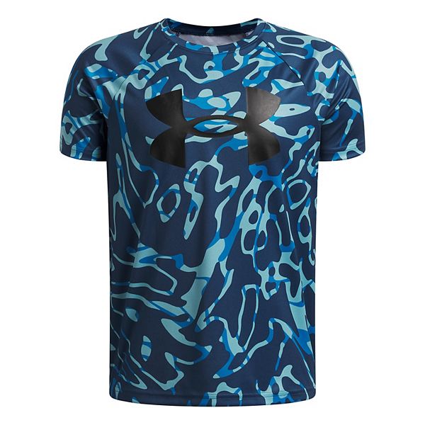 

Футболка с принтом Boys 8-20 tech big logo Under Armour, Wham Blue
