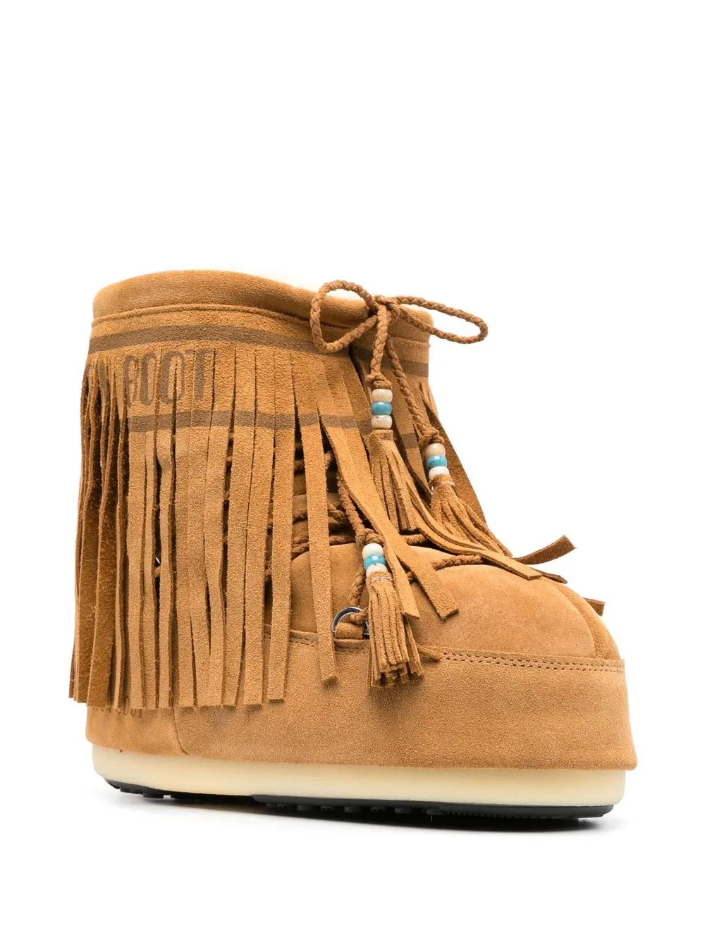 Зимние сапоги Icon Low с бахромой Alanui x Moon boot, коричневый — фото 2