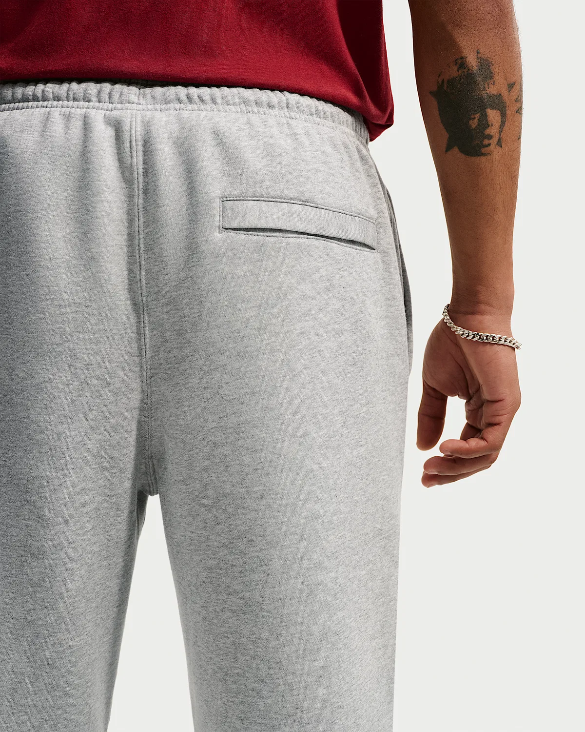 Мужские джоггеры Nike Club, Dark Grey Heather/Light Smoke Grey/White — фото 3